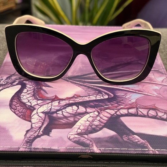 Sunglasses Lauren Conrad light pink and black oversized - Picture 7 of 12